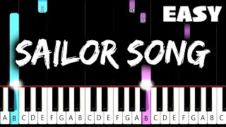 Gigi Perez  Sailor Song  EASY Piano Tutorial [upl. by Pirri738]