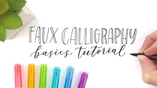 Faux Calligraphy Basics Tutorial [upl. by Raasch]