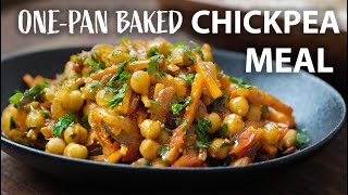 ONE PAN Baked CHICKPEA RECIPE  Easy Vegetarian and Vegan Meals  Chickpea recipes [upl. by Pleione]