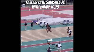 Favour Ofili smashes PB with Windy 1078 at 2024 LSU Invitational athletics nigeria [upl. by Goren664]