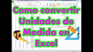 Como convertir milimetros a pulgadas y otras unidades de medida en excel [upl. by Yduj756]