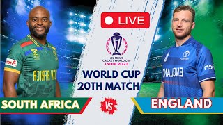 🔴 Live South Africa Vs England world cup match 20  SA Vs ENG Live Score livestream [upl. by Alakam]