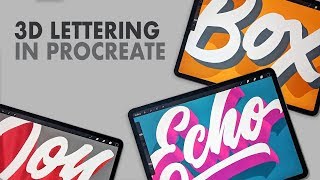 3 Ways to Create 3D Lettering in Procreate [upl. by Gipson]