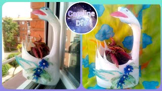 doniczka z recykling DIY recycled flower pot [upl. by Yaf]