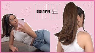 INSERT NAME HERE INH Hair LOLA Ponytail amp UCLIP How To  Review [upl. by Nabru]