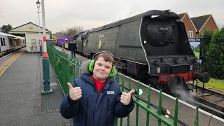 Steam Illuminations Christmas train at the Watercress Line [upl. by Tannie]