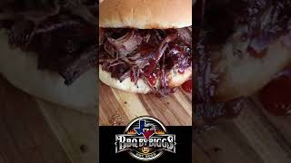 Banging Pulled Beef Sandwich  Smoked Chuck Roast [upl. by Idak]