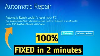 Windows 10117 How To Fix Startup RepairAutomatic Repair Couldnt Repair your Pc [upl. by Neved]