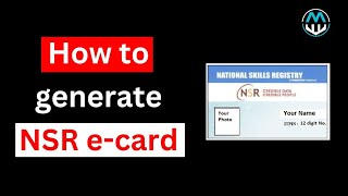 How to generate NSR ecard   NSR ecard [upl. by Karlin]