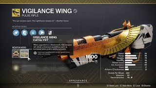 HOW TO GET VIGILANCE WING CATALYST  DESTINY 2 [upl. by Nyrrad]