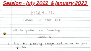 BEGLA 135 Solved Assignment 202223 BEGLA 135 SOLVED HANDWRITTEN ASSIGNMENT 2223 BAG BEGLA 2223 [upl. by Llerret]