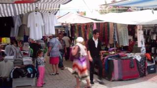 The textile market in Kemer Turkey [upl. by Vlada]