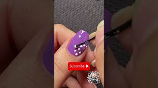 Easy Lavender Color with Dot DIY nails [upl. by Kamaria]