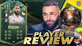 92 WINTER WILDCARD BENZEMA PLAYER REVIEW  FIFA 23 ULTIMATE TEAM [upl. by Willet]