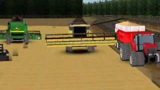 sim tractor colhendo trigo [upl. by Neyuq89]