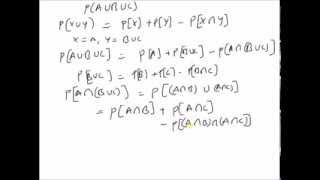 Probability of union of 3 events [upl. by Enetsuj]