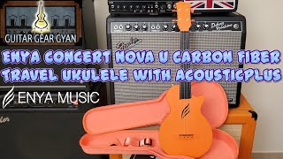 Enya Concert Nova U Carbon Fiber Travel Ukulele with the AcousticPlus Pickup [upl. by Avin125]