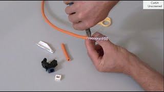 How to terminate a Nexans LANmark6A uscreened keystone solid connector onto a cable  uninstall [upl. by Star]