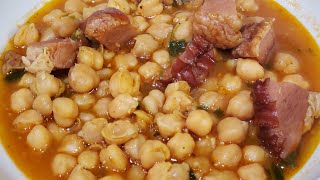 Potaje de garbanzos cubanos receta saily channel [upl. by Kristoforo582]