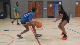 Trae Young Girls Elites Basketball Team Pro Basketball Work Out [upl. by Cirdla]