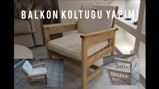 Balkon bahçe koltuğu yapımı balcony seat Wood construction DIY ahşap koltuk bahçe [upl. by Diskin]