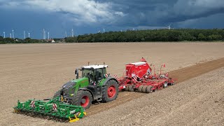 FENDT 930 mit Kverneland UDrill 6000 amp KERNER Frontpacker  APG Grassau eG  4K [upl. by Rockel]