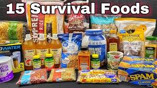 15 Survival Foods Every Prepper Should Stockpile  Most Bang for your Buck [upl. by Nnairahs]