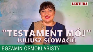 18 quotTestament mójquot Juliusz Słowacki [upl. by Sorenson]