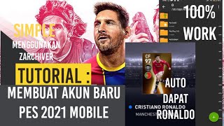 Cara Mudah Untuk Membuat Akun Baru PES Mobile 2021Auto Dapet Ronaldo Cuy [upl. by Woodberry]