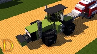 MINECRAFT POJAZDY  Jak zbudować ciągnik  John Deere czy CLAAS [upl. by Figge972]