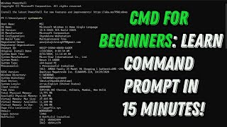 CMD for Beginners Learn Command Prompt in 15 Minutes [upl. by Diad]