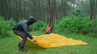 Solo Camping in Long Heavy Rain  Relaxing Camping Heavy Rain [upl. by Piper]