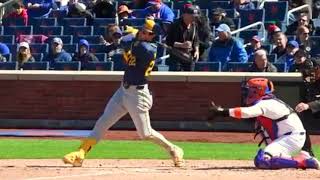 Christian Yelich Slow Motion Home Run Baseball Swing Hitting Mechanics Instruction Video Tips 1 [upl. by Clari217]