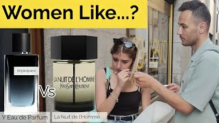 Girls react to Y EDP vs La Nuit de lHomme [upl. by Tildi]