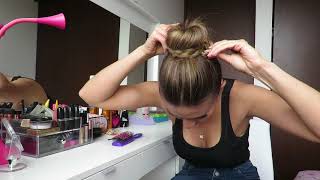 PEINADO BUN O CEBOLLA CON TRENZAS TUTORIAL RÁPIDO [upl. by Androw]