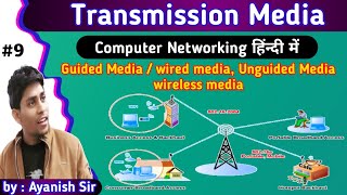 Transmission Media in hindi  Guided media Unguided media Computer Network  CSE with Ayanish [upl. by Pacifica]