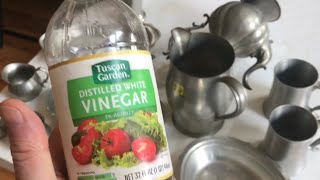 what happens to “pewter” in VINEGAR doesn’t test for lead… [upl. by Alliuqaj213]