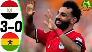 Egypt vs Ghana 30  All Goals and Highlights  2024 🔥 SALAH [upl. by Puglia]