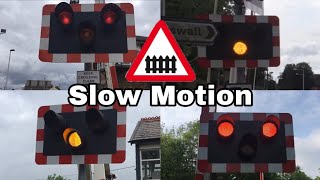 UK Level Crossings In Slow Motion 2016 [upl. by Ynaffital24]