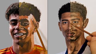 🇪🇸 Lamine Yamal VS Jude Bellingham 🏴󠁧󠁢󠁥󠁮󠁧󠁿  ACRELYC PAINTING [upl. by Onej]