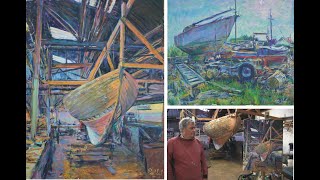 Painting two Yachts at Barton boatyard open days [upl. by Iliam]