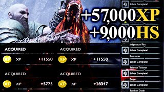 God of War  Fastest Hacksilver Farming Setup 57000XP  9000HS Per Minute [upl. by Nivre]