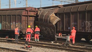 Buchs SGOssingen ZH Züge springen aus den Gleisen [upl. by Einnok]