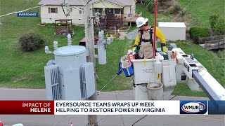 Eversource team helps restore power in Virginia after Hurricane Helene [upl. by Adnerad312]