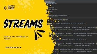 Java Streams  02  Sum of All Numbers in Array [upl. by Sigismund]