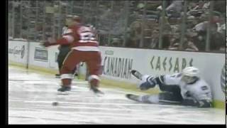 Niklas Kronwall shakes up David Booth with the big hit Feb 23 2012 [upl. by Maiah254]