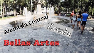 🇲🇽 Mexico City Walking Tour 4K  Alameda Central To Zocalo [upl. by Sprung361]