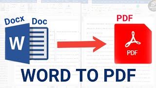 How To Convert Docx to PDF  How to Convert doc to pdf [upl. by Enymsaj]