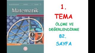 9 SINIF MATEMATİK DERS KİTABI MEB YAYINLARI 1TEMA ÖLÇME VE DEĞERLENDİRME 82 SAYFA [upl. by Conlin502]