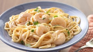 Makarona me karkaleca dhe pana  white cream shrimp pasta recipe [upl. by Alberto]